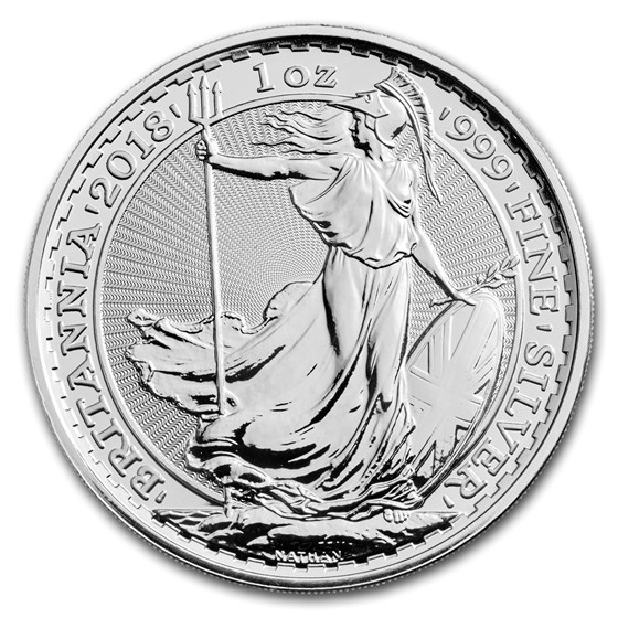 2018 Great Britain 1 oz Silver Britannia BU 2018 Great Britain 1 oz Silver Britannia BU